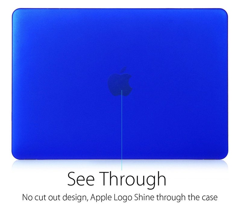 UESWILL Smooth Soft Touch Matte Hard Shell Case Cover Compatible with MacBook 12 inch with Retina Display (Model: A1534) + Microfibre Cleaning Cloth, Royal Blue - Image 3